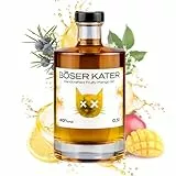 BÖSER KATER Fruity Mango Gin | Perfekt als Gin Tonic Cocktail | Fruchtiger Mango Geschmack | perfekte Geschenkidee | Kleine Auflage | Handgemacht | 0,5l 40% Vol.