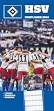 N NEUMANNVERLAGE - Hamburger SV 2025 Fan-Timer, 22x45cm, Fußball-Familienplaner mit 5 Spalten und Motiven der Stars, Fan-Kalender mit Fußball-Highlights, Ferientermine und deutsches Kalendarium