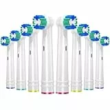 REDTRON Ersatzbürstenköpfe für Oral B, 8 Pack elektrische Zahnbürstenköpfe für Oral B Braun, Classic Precision Clean Bürstenköpfe Fit Professional Care, Vitality Pro Smart Genius Series und mehr,Weiß