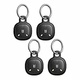 UGREEN FineTrack Mini 2 kompatibel mit Apple Find My (nur iOS), Schlüsselfinder mit 110dB Signalton, Leuchtendes Design, IP68, Tracker für Koffer, Keys, Rucksack (4 Pack)