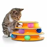 Catstages Tower of Tracks - Spielturm mit 3 Ebenen - interaktives Spielzeug für Katzen