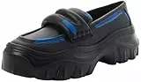 Desigual Damen Shoes 4 Woman Leather Sneakers Low Sneaker, Black, 41 EU