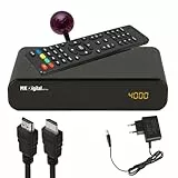 MK Digital HD-Pro Sat Receiver – DVB-S2 FTA Digital Satellitenreceiver, HDMI,SCART, USB Media Player, kompakt, Astra - Hotbird - Türksat vorinstalliert.