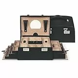 Windrose Schmuckkoffer Beluga/schwarz (Leder)