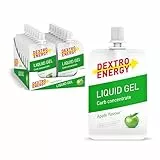 Dextro Energy Liquid Gel Apple - 18x60ml (18er Pack) - High Carb Energy Gel zur schnellen Kohlenhydrate Versorgung - fruchtiger Geschmack