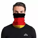 Bergmannswald® umgenähtes Multifunktionstuch - atmungsaktiv und flexibel - Ideal zum Sport, Reisen oder Motorradfahren (Deutschland Flagge, 1er Pack)