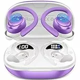 Bluetooth 5.4 Kopfhörer Sport, 2025 In Ear Kopfhörer Kabellos Bluetooth mit 6D Stereo/4 ENC Mic, 50H Noise Cancelling Earbuds, Sportkopfhörer Over-Ear mit Ohrhaken, IP7 Wasserdicht Ohrhörer für Sport