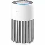 Philips Luftreiniger 2200 Series, HEPA NanoProtect + Aktivkohlefilter, CADR 400m³/h für 109m², Allergiker, Ultra-leise, Intelligenter und langlebiger Filter (AC2220/10)