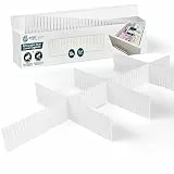EYSO Home ® Schubladenteiler 18er Set 33x7 cm inkl. Verbinder – passt genau für Deine Schublade [verlängern, kürzen, einteilen] - das Ordnungssystem