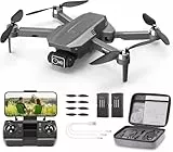 B12 Drohne mit Kamera 4K, RC FPV Quadcopter für Anfänger & Erwachsene, Faltbarer Drone mit Brushless Motor, 48 Min Flugzeit (2 Akkus), unter 249g, C0-Klassifizierung