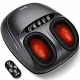 Shiatsu Fußmassagegerät mit Wärme, Kneten, Rollen & Luftkompression, 2026 Fussmassagegerät Elektrisch für Plantarfasziitis & Neuropathie, 3 Wärme & 3 Modi Massage, Geschenke für Frauen Männer, Grau