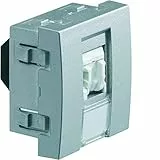 Hager Systo – Steckdose RJ45 Kategorie 6 FTP Systo 2 Module Aluminium