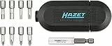 HAZET Edelstahl Bit-Set 2260X/10N | 10-teilig, Antrieb: Sechskant 6,3 mm (1/4 Zoll), mit Adapter geeignet für Bohrmaschinen und Akkuschrauber |mobiler Werkzeug-Kasten Made in Germany