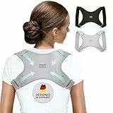 Back Bodyguard Haltungskorrektur Rücken Herren - Innovativer Haltungsgurt Rücken Damen - back support belt - Posture corrector men - Grau, S