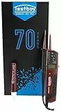 Testboy Profi III DUO Jubi Box mit kostenlosem Testboy 10 (präzise Voltmeter-Funktion und hoher Sicherheitsstufe - CAT IV 1000 V, Einhandbedienung, zweipoliger Drehfeldprüfung, einpolige Phasensuche)