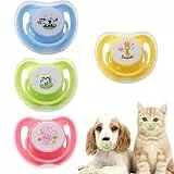 Katzen Schnuller | Katzen Und Hunde Beruhigungssauger,4 Stück Silikon Beissring Kaumaterial Mit Aufbewahrungsbox Für Schlafenszeit Reisen Autofahrten