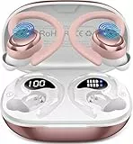 Hupoaf Bluetooth Kopfhörer Sport 5.4, 2025 In Ear Kopfhörer Kabellos Bluetooth mit Hi-Fi Stereo, 50Std Sportkopfhörer Over-Ear mit Ohrhaken, Noise Cancelling Earbuds/4 ENC Mic