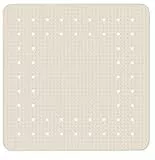 WENKO Duscheinlage Mirasol Beige - Antirutsch-Duschmatte mit Saugnäpfen, Naturkautschuk, 54 x 54 cm, Beige, 0 x 54 x 54 cm