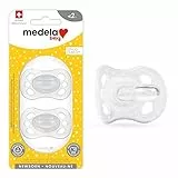 Medela Baby Pacifier | Newborn 0-2 Months | 2-Pack | Includes sterilizing case | Silicone- and BPA-Free | Supports Natural Suckling | Clear