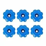 YARNOW Ventil Handrad Aluminium Blau Ventil Drehgriff 6 Stück Kugelhahn Ventil Absperrventil Griff Wasserhahn Wasserrohr Oberteil Griff