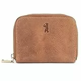 Berliner Bags Vintage Geldbörse Braga, Kleine Portemonnaie, Geldbeutel aus Leder mit RFID-Schutz, inkl. Geschenk-Box, für Damen und Herren - Braun