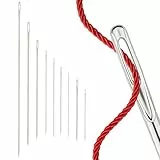 9 Stück Nähnadeln mit Großem Öhr, Handnähnadeln und Stopfnadeln Set, Nähnadeln Großes Öhr für Sticken, Nähen, Kreuzstich, Leder und Handwerk, 7.5/10/12.5/15/20/25/30 CM