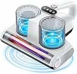 JPHYLL Matratzensauger mit 253,7 nm UV-C-Licht, 16 kpa Saugkraft, 30.000 U/min Bürstenrolle & Ultraschalltechnologie, 500 W schnurgebunden, erweiterte Düse (weiß)