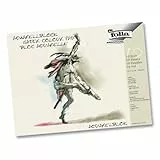 folia 8333 - Aquarellblock, rauh, 200 g/qm, ca. 30 x 40 cm, 10 Bogen, 4-fach geleimt - Aquarellpapier weiß, säurefrei, alterungsbeständig