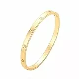 Generisch Damen Armband Edelstahl Vergoldet Aemreif 100% Wasserfest