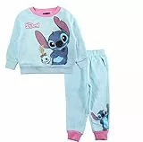 E plus M Disney Lilo und Stitch Mädchen Jogginganzug 2tlg. Angel trainingsanzug mit Kapuze warm kuscheliges Set – Größen 98–128 Geschenk (DE/NL/SE/PL, Numerisch, 98, Regular, Blau)