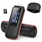 AGPTEK 16 GB MP3 Player USB, Tragbarer 2 in 1 Type-C & USB Stick MP3-Player Klein Music Player mit UKW-Radio, Aufnahme, Handy-Dateiübertragung & digitaler Audio für Sport