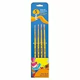 Navneet Youva | Synthetische Rundpinsel für professionelle Studenten und Künstler | Set mit 4 Stück | Packung enthält - Pinsel Nr. 0, 2, 4 und 6