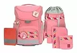 LÄSSIG 7-teiliges Schulranzen Set Kinder/School Set Slim Unique pink