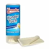 Spontex Wundertuch, hohe Wasser- und Schmutzaufnahme, ideal für Autolack, Glas und Kacheln, reinigt streifen- und fusselfrei, 1er Pack