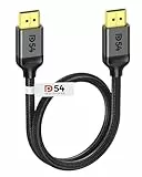 Silkland 16K DisplayPort Kabel 2.1 50CM [VESA-Zertifiziert], 8K@240Hz 4K@540Hz/360Hz/240Hz DP 2.1 Kabel 16K, HDR FreeSync G-Sync HDCP DSC 40Gbps für PC, Gaming-Monitor, Grafikkarte 5090 7900XTX