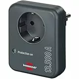 Brennenstuhl Steckdosenadapter mit Überspannungsschutz 13.500 A (Adapter als Blitzschutz für Elektrogeräte) anthrazit