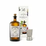 Monkey 47 & Jigger Set, Schwarzwald Dry Gin, harmonischer Premium Gin mit Wacholder-Aroma & frischen Zitronen- und Fruchtnoten, 1 x 0,5 L