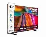 Toshiba, 43QA4163DG, 43 Zoll, QLED Quantum Dot Ultra HD (3840 x 2160), Google Assistent, Bluetooth, Netflix, Video, Chromecast