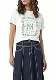Comma T-Shirt aus Baumwollmix mit Artwork