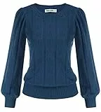 GRACE KARIN Sweater Damen ohne Kapuze Pullover lang Strickpullover Langarm Langarm Pullover CL834-2 M