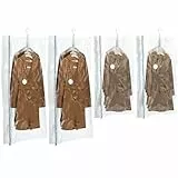 TAILI Hängend Vakuumbeutel Mit Kleiderhaken - Aufbewahren von Jacken, Anzüge und Kleid-Maximieren Sie Platz im Schrank, Vakuum Platzsparer für Zuhause, Reise,4 Combo