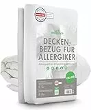 Welldora ǀ Milbenbezug Bettdecke 135x200 ǀ Allergiker Deckenbezug fachärztlich getestet ǀ Premium Encasing gegen Milben & Bettwanzen ǀ Allergiker Bettwäsche Decke 135x200