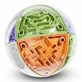 3D Labyrinth Kugel Puzzle, 3D Labyrinth Würfel Komplexes Puzzle Spiel Mit Rollenden Kugeln, Kugellabyrinth Zauberwürfel Spielzeug, Geschenke für Kinder 3 4 5 6+ Jahren Jugendliche Erwachsene