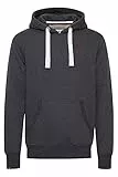 SOLID SDBennHood Herren Kapuzenpullover Hoodie Pullover mit Kapuze Kordelzug Kängurutasche Rippbündchen Label-Details Baumwollmischung Regular fit, Größe:2XL, Farbe:Med Grey (8254)
