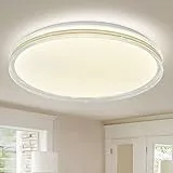 Qamra Deckenleuchte LED Deckenlampe 50CM,48W,4000k Neutrales Licht,Sternenhimmel-Effekt Deckenbeleuchtung,Rund LED Lampe für schlafzimmer,Wohnzimmer,Küche,Badezimmer,Kinderzimmer,Büroc,Arbeitszimmer