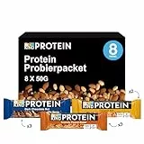 BE-KIND PROTEIN Riegel Probierpaket, Mit 3 Sorten: Crunchy Peanut Butter, Dark Chocolate Nut, Caramel Nut, 8 x 50 g