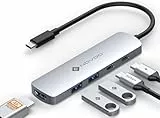 NOVOO USB C Hub 4K@60Hz HDMI Adapter USB-C Datenports, PD 100W, 2 USB-A, Multiportadapter Kompatibel Mit MacBook Air/Surface/XPS/Galaxy S24/iPhone 16/Steam Deck