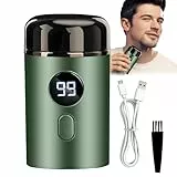 Aohcae Mini Rasierer Herren Elektrisch, Nass- & Trockenrasierer Herren Elektrisch, Portable Wasserdichter Reiserasierer, Elektrischer Rasierapparat Weihnachten Geschenk für Papa, Ehemann und Sohn