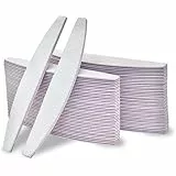 Lewer - Profi Nagelfeilen 50 Stück, 100/180 Körnung, Doppelseitig, Wiederverwendbar, Nagelfeile für Maniküre & Pediküre, Natur- & Kunstnägel, Robust - Grau/Lila