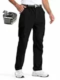 BondiTrekk Herren Zip Off Wanderhose, Arbeit Hosen Funktionshosen Outdoor Hosen für Herren mit 6 Taschen Elastische wasserdichte atmungsaktive Outdoorhose M